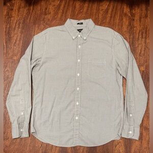 J.Crew Men’s Light Gray Mini Check Shirt, Size L (preowned)